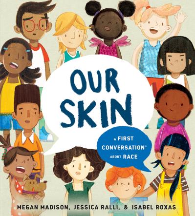 A group of children with all different skin types stand together
